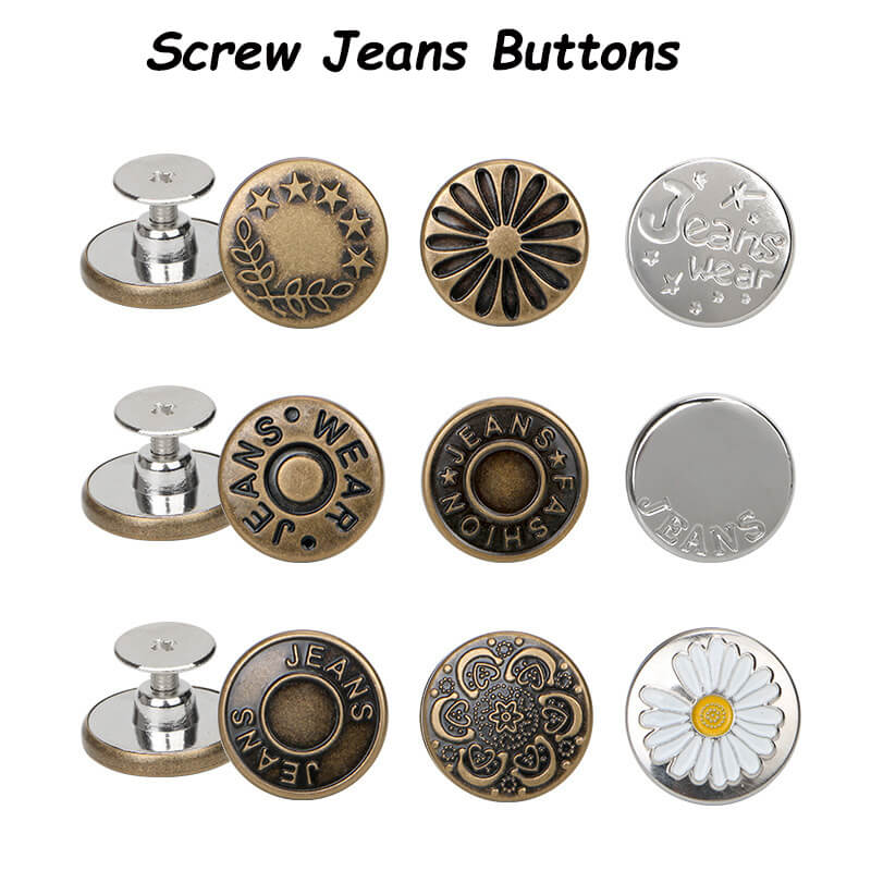 10 Sets Screw Jeans Buttons, SnapS Tools