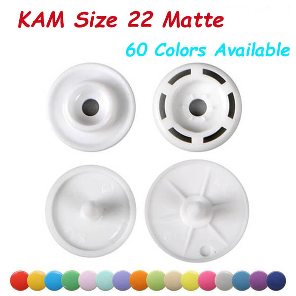 KAM Plastic Snap Fasteners Size 16 Professional Grade B3 White