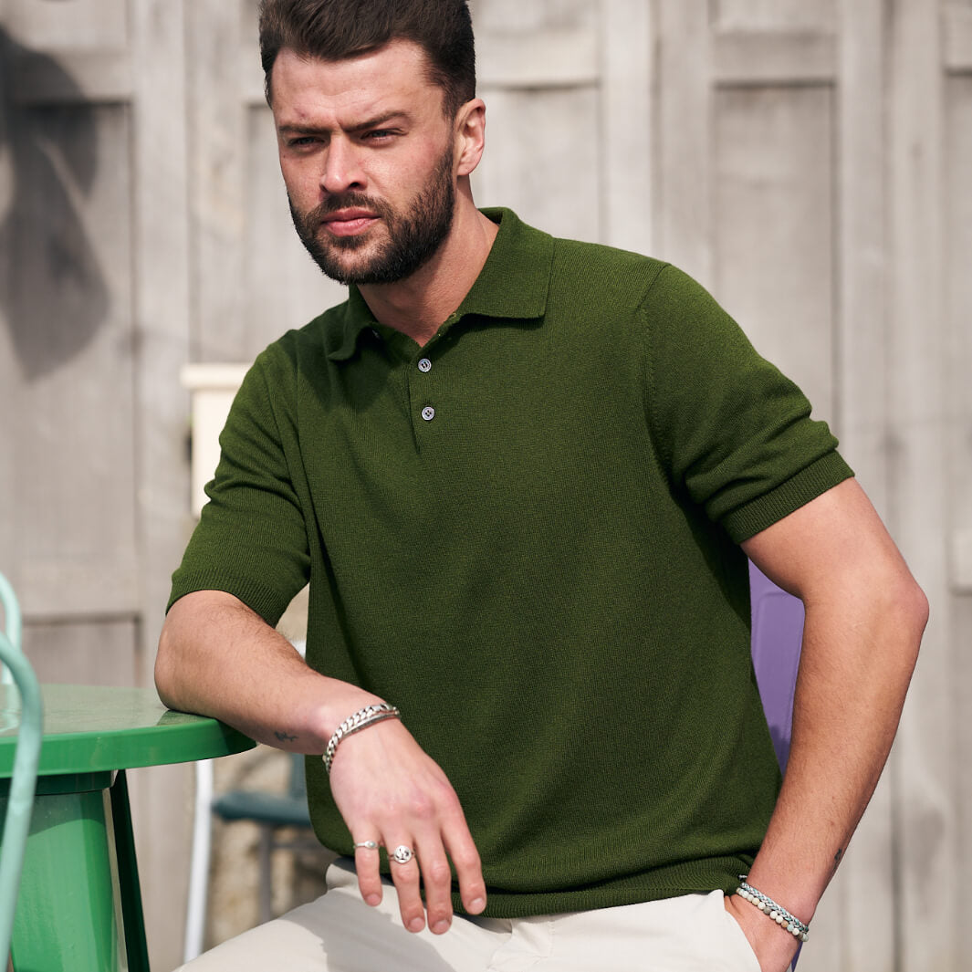 ダブリュ カシミア block pattern polo | rotele.com.br