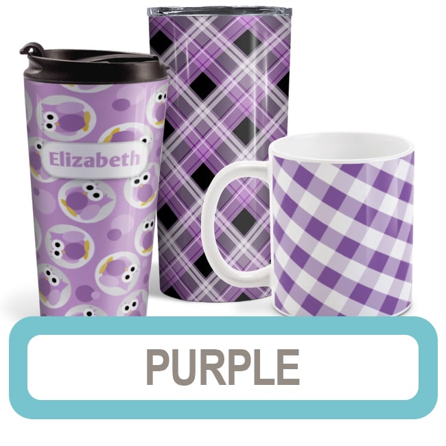 Purple Mugs, Travel Mugs, and Tumbler Cups online at Amy's Coffee Mugs