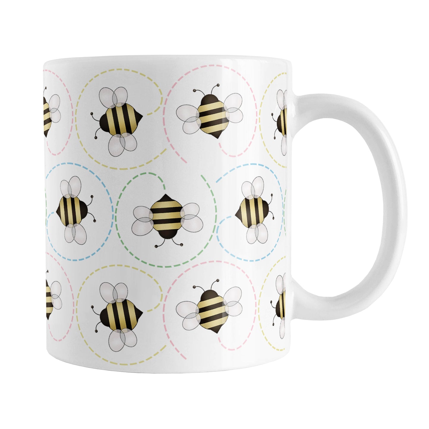 Circling Dainty Bee Pattern Mug – Amy's Coffee Mugs