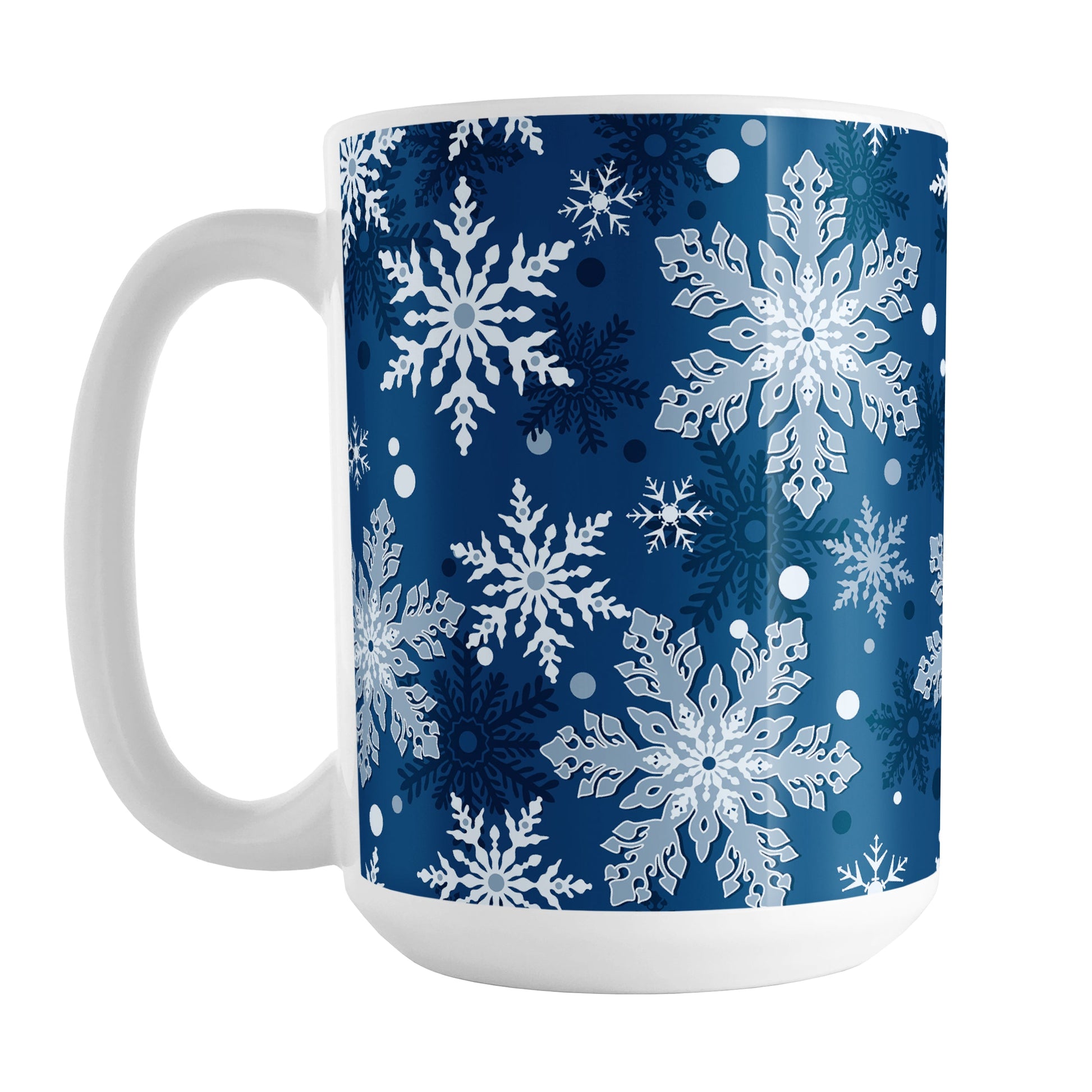 blue christmas mug