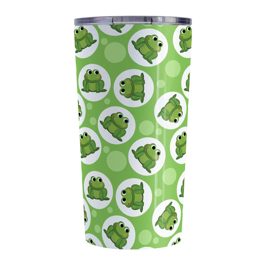 Personalized Lucky Clover Pattern Teal and Green Tumbler Cup