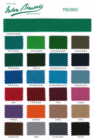 Simonis 760 Cloth Colours