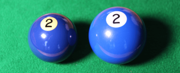 English Pool ball vs American pool ball size