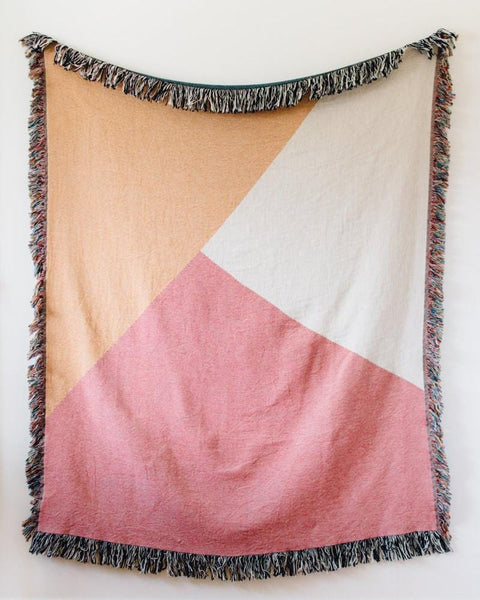 Download Abstract Woven Blanket Peach Frankie Print Co