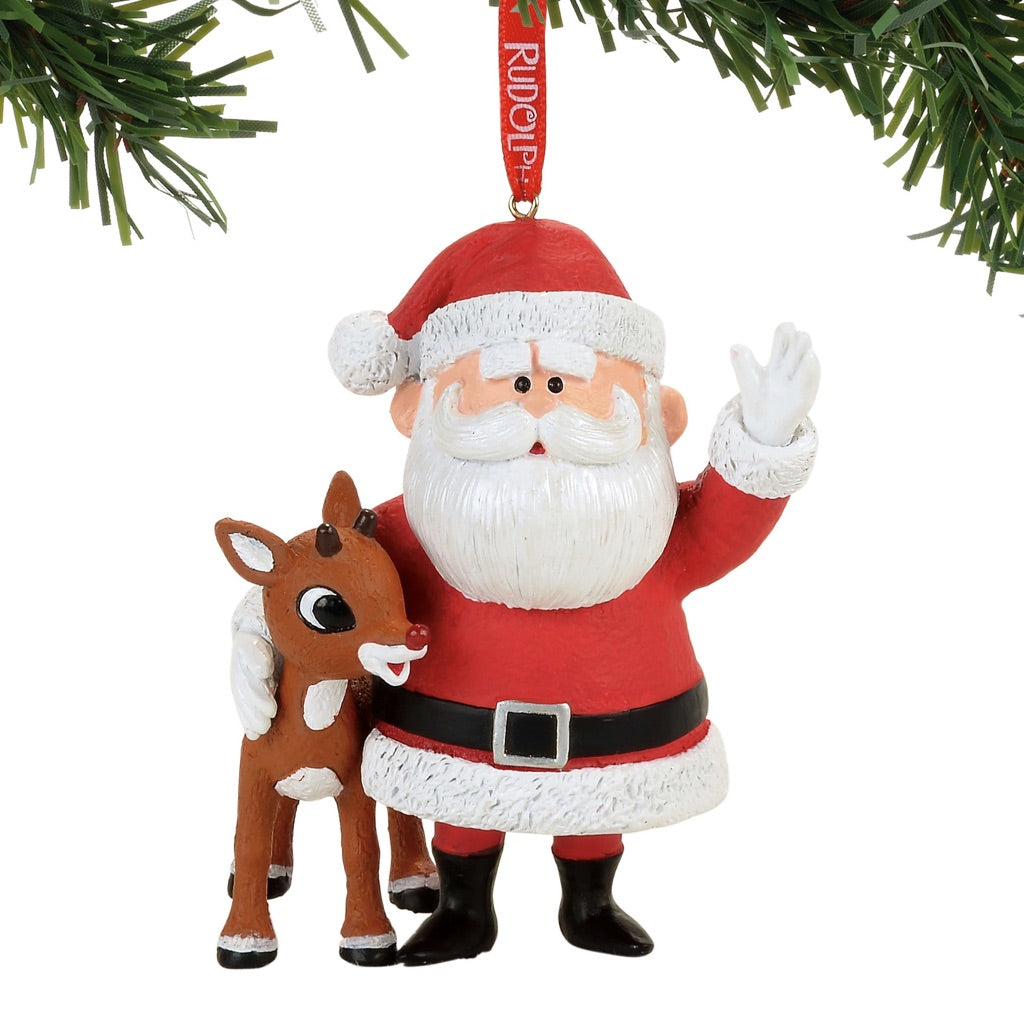 Rudolph The Red Nosed Reindeer Santa Ornament