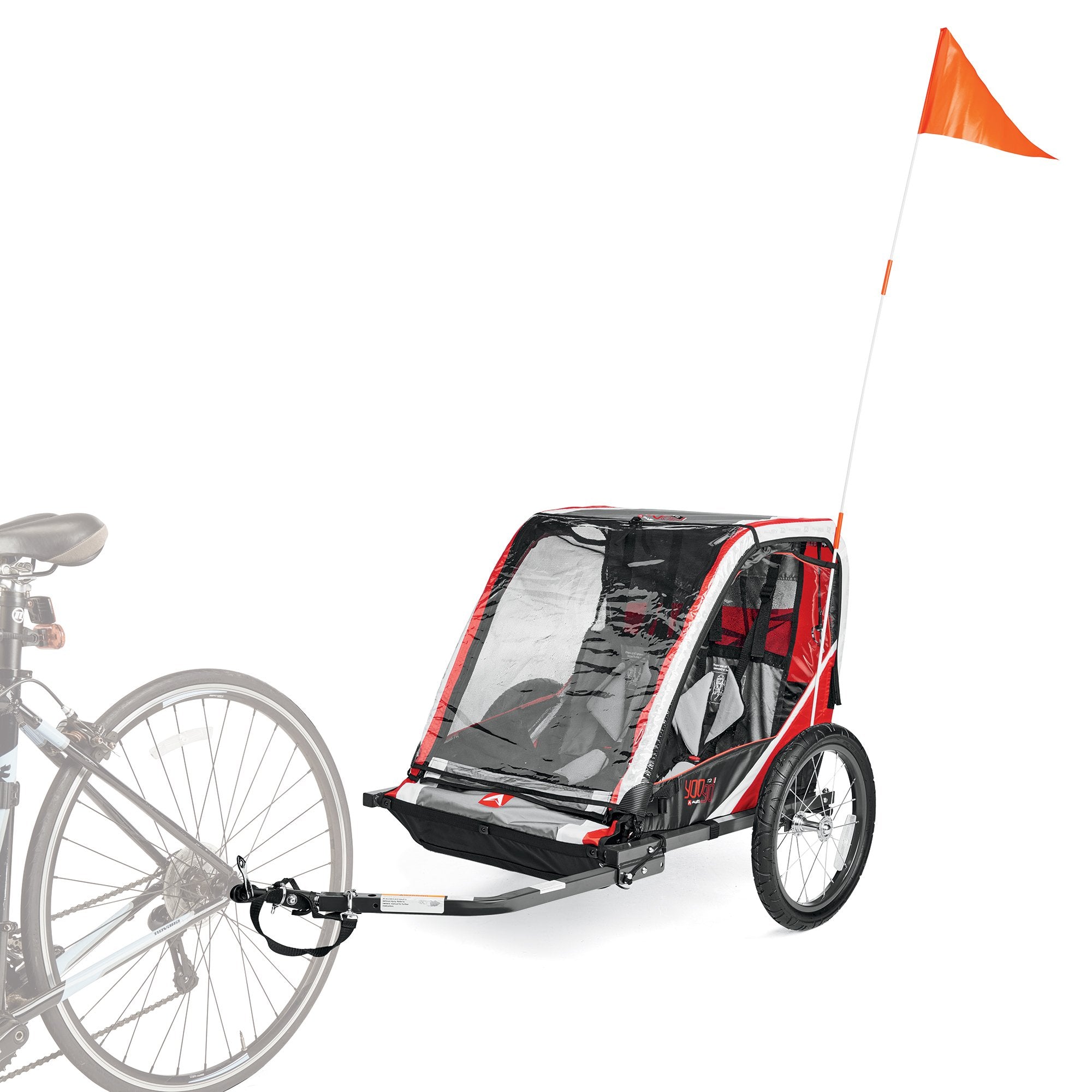 Aosom Dog Bike Trailer with Suspension System, Hitch, Pet Bicycle