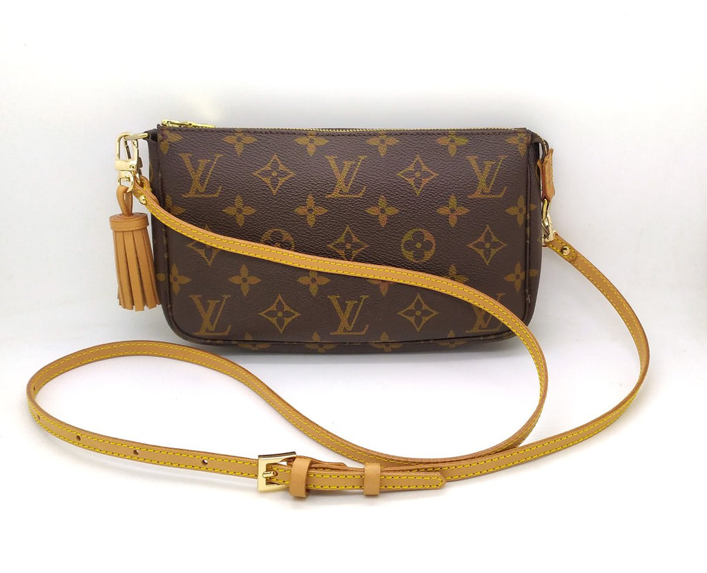 Crossbody Vachetta Leather Strap For lv Bag Shoulder Pad Vintage Honey  Patina