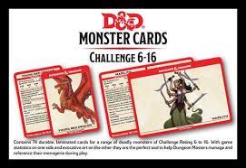 D&D Monster Cards - Challenge 6 - 16 | Gauntlet Hobbies - Angola
