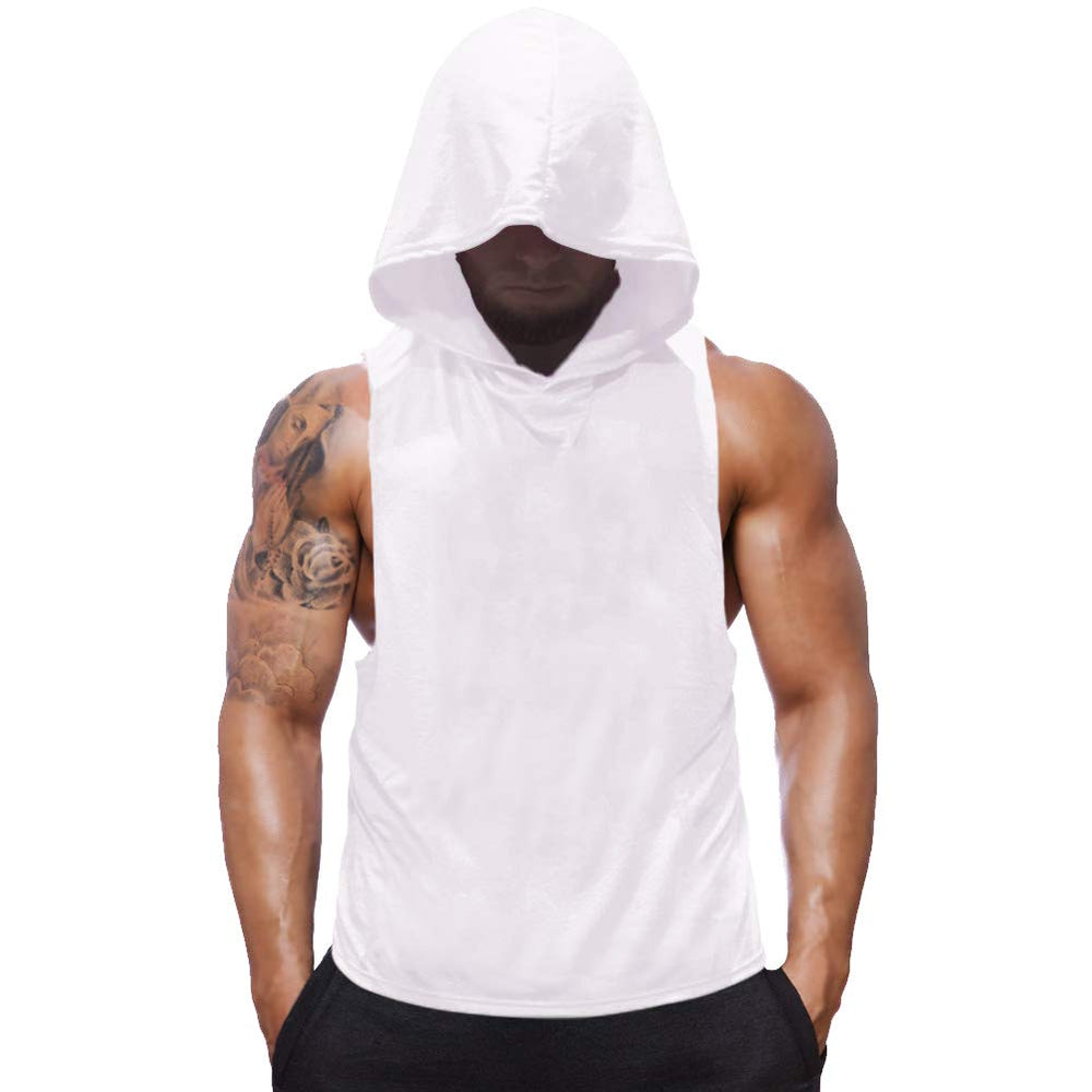 mens sleeveless gym hoodies