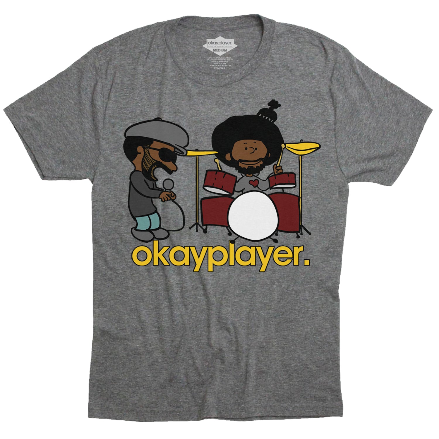 Black Thought & Questlove Okayplayer T-Shirt - Okayplayer Shop product image