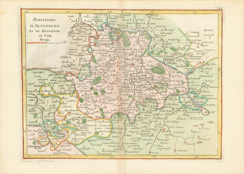 Maps Germany Thuringa Altenburg Rhonneburg Gotha Le Rouge Philographikon Antique Maps And Prints