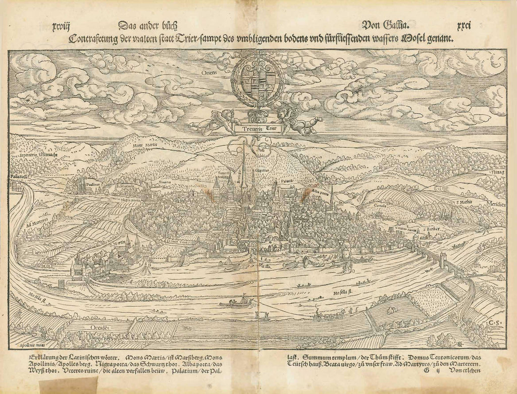 City Germany, Rheinland Pfalz, Trier, – Antique Maps Prints