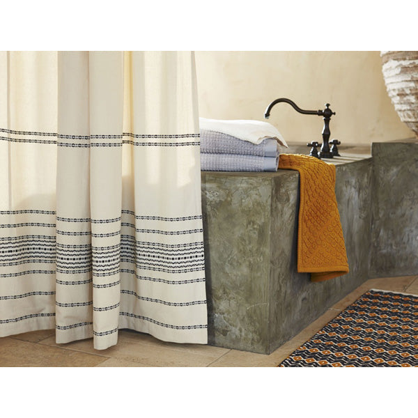 organic cotton waffle shower curtain