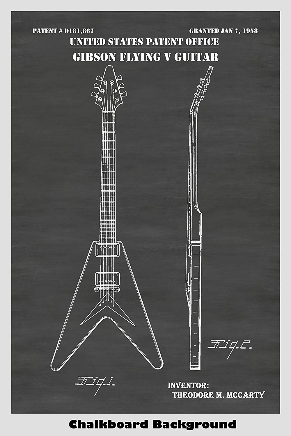gibson flying v drawing