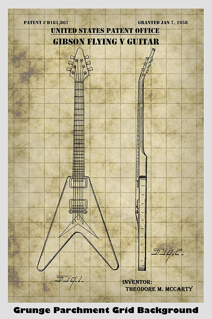 gibson flying v drawing