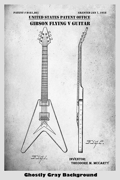 gibson flying v drawing