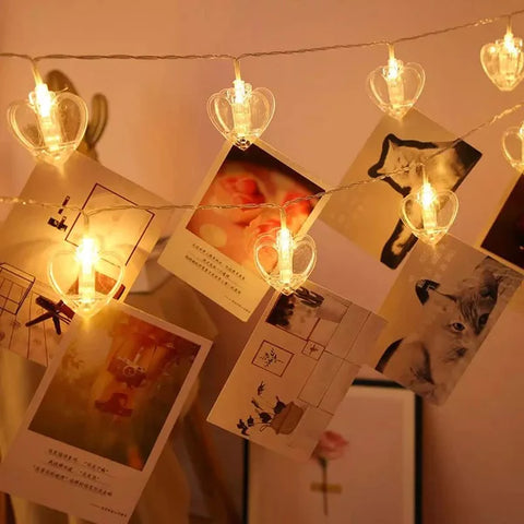 Heart Photo Clip String Light