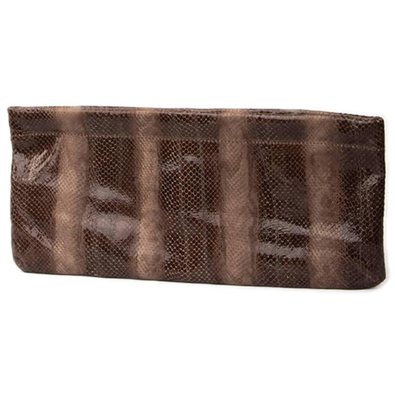 Statement Clutch in Patent Leather - Espresso