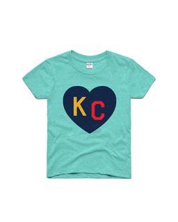 Grey & Navy KC Heart by Charlie Hustle – Pink Charming Boutique