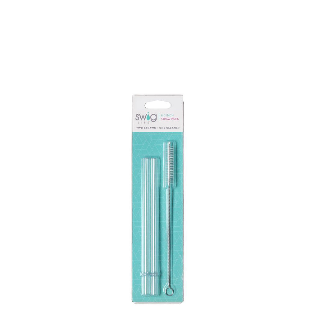 Clear + Aqua Reusable Straw Set Swig – Dales Clothing Inc