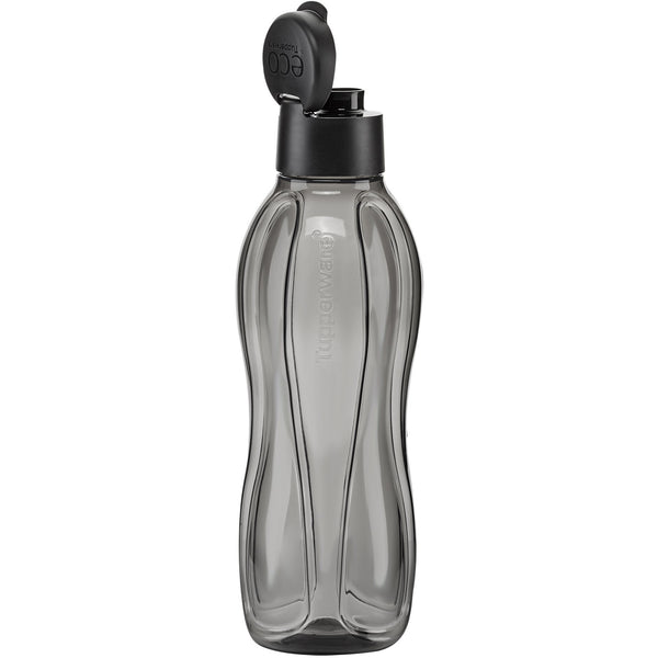botellas para agua eco twist - cierre hermético - negra - 1L - tupperware