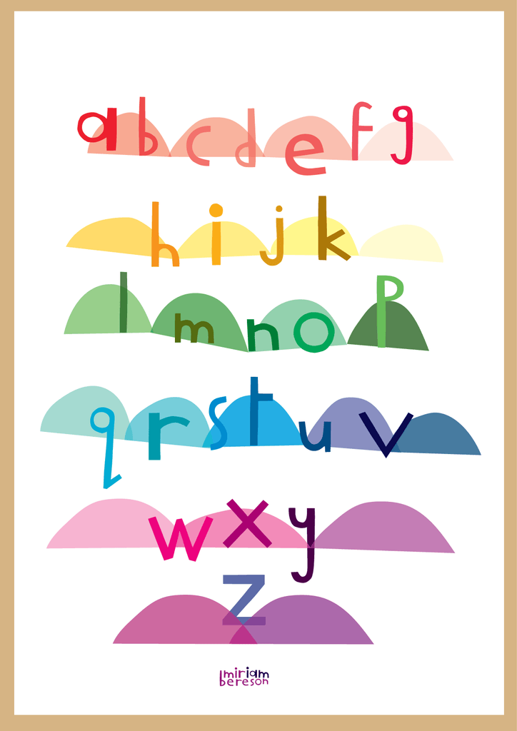 alphabet lowercase poster pdf digital download miriam