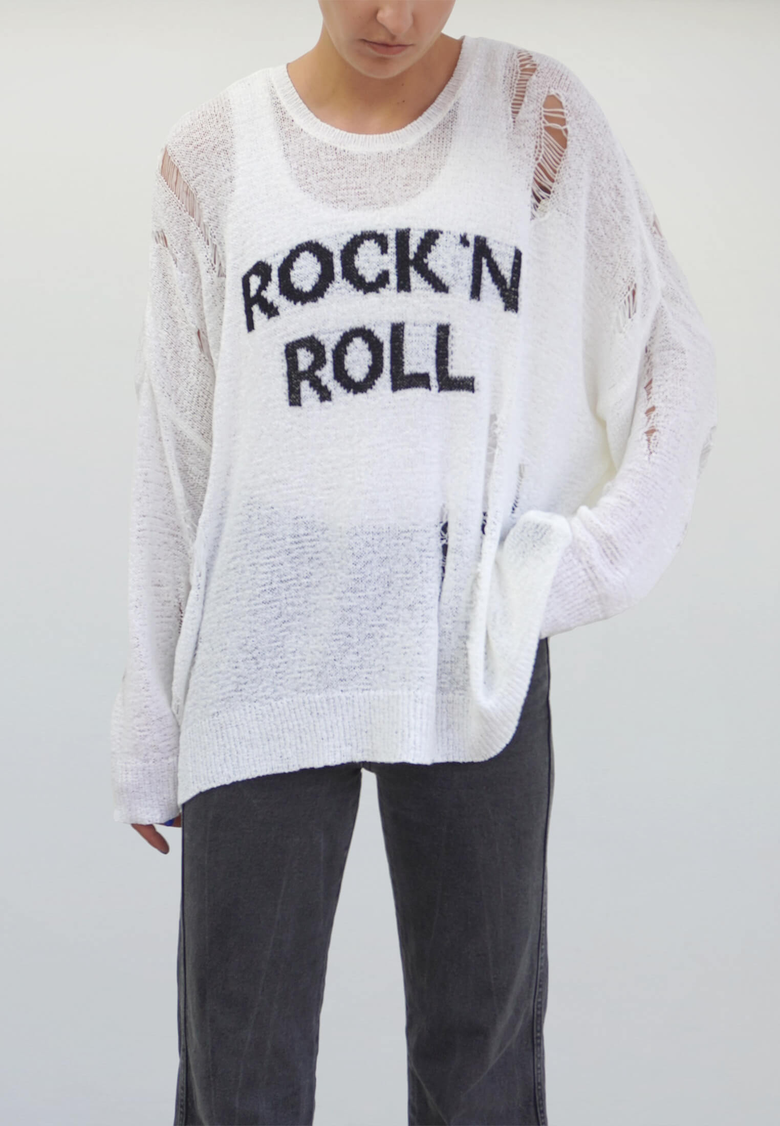 RELIGION Spirit Slogan White Jumper