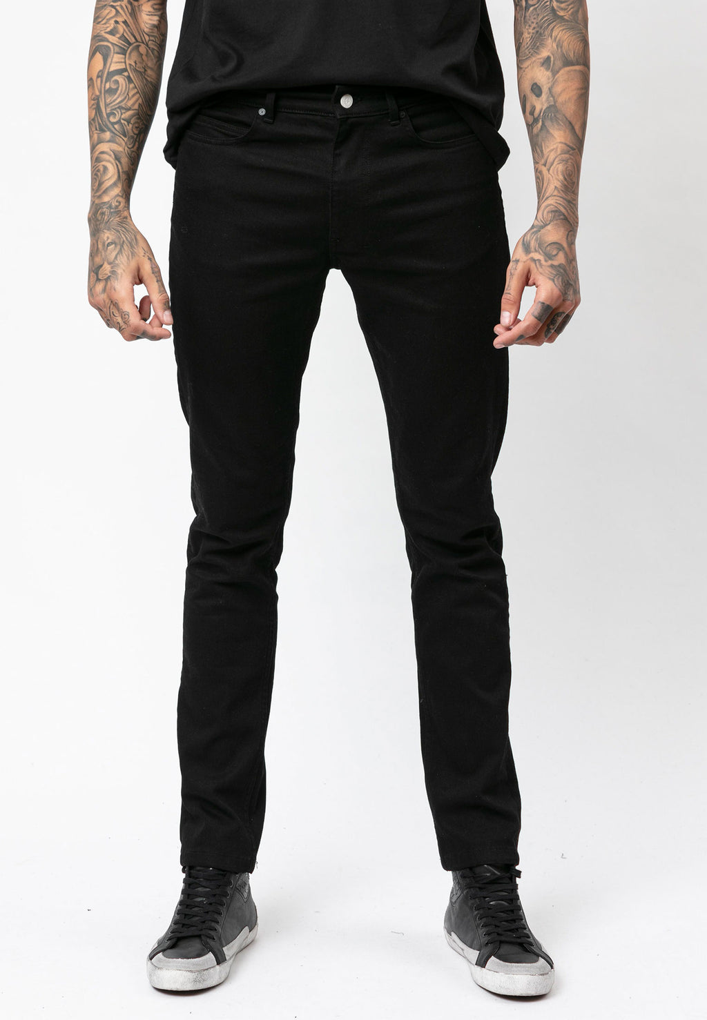 black shade jeans