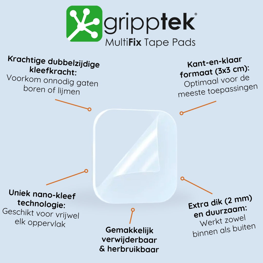 GrippTek® MultiFix Tape + Pads Kleefbundel - GrippTek