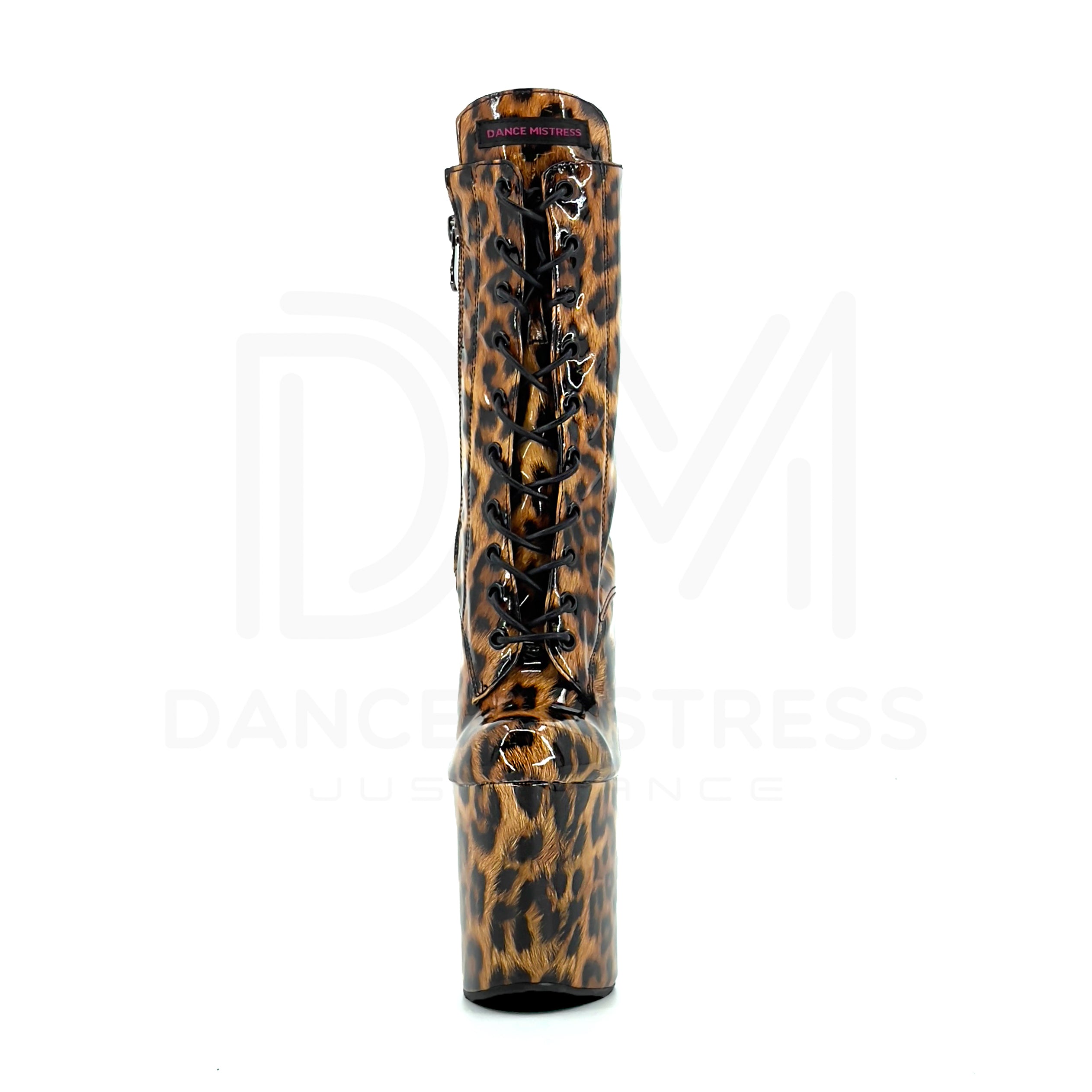 Fierce Leopard Pole Boots- Vinyl Pole Dancing Boots