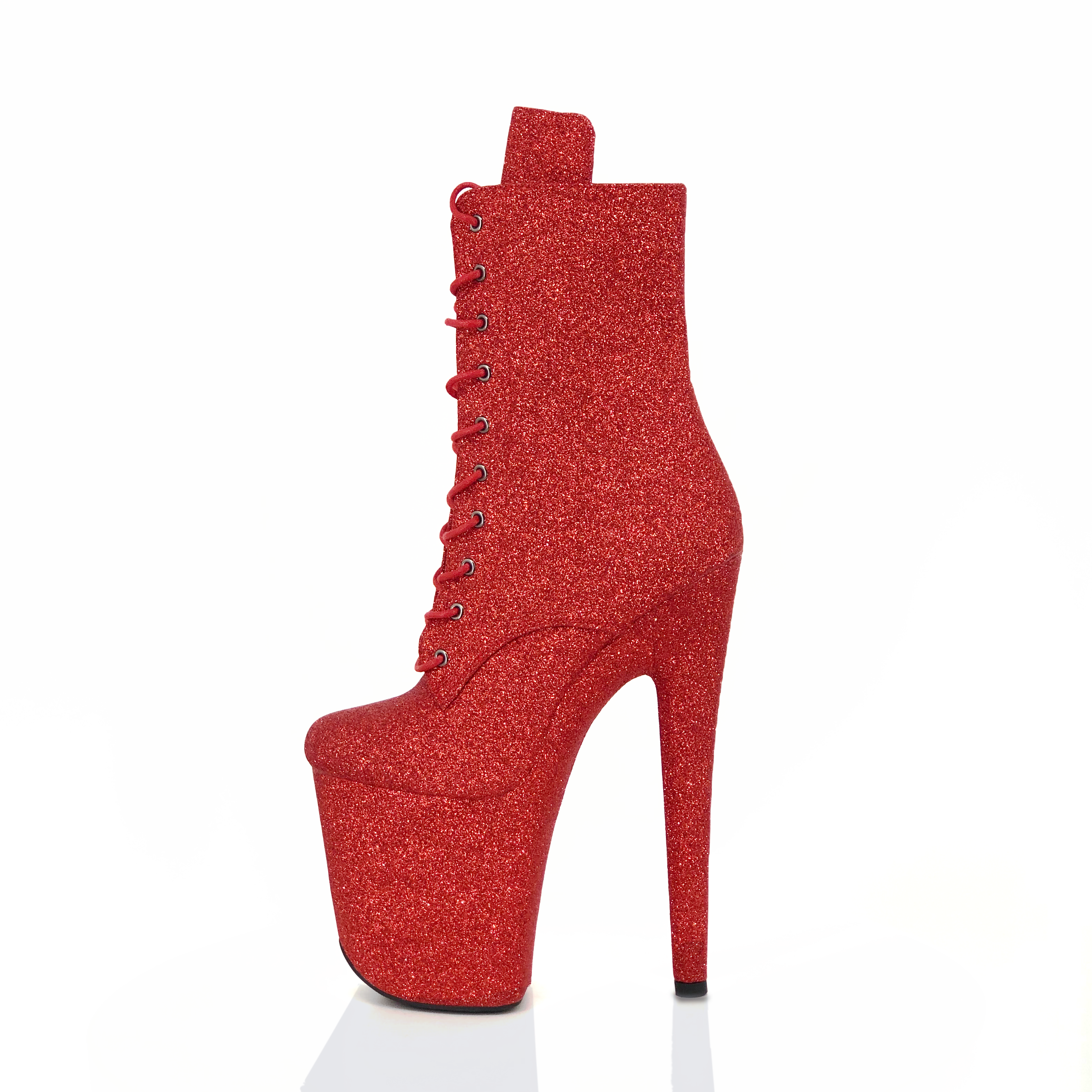 Pixie Dust - Red Glitter Pole Dancing Shoes