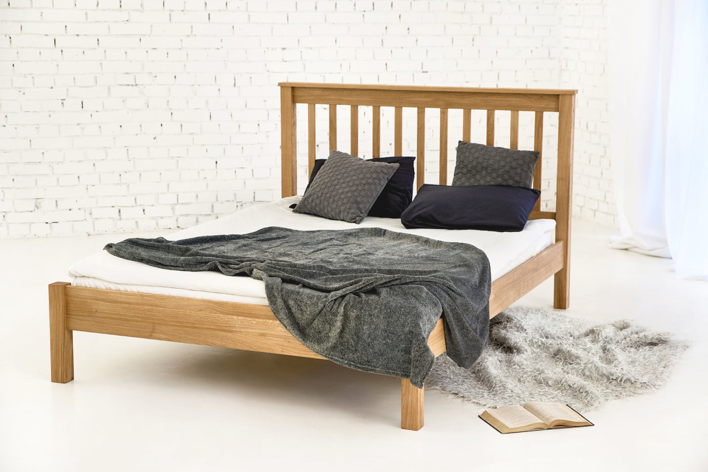 Rennes Solid Oak Bed 6ft Super King Size Oakheavenfurniture