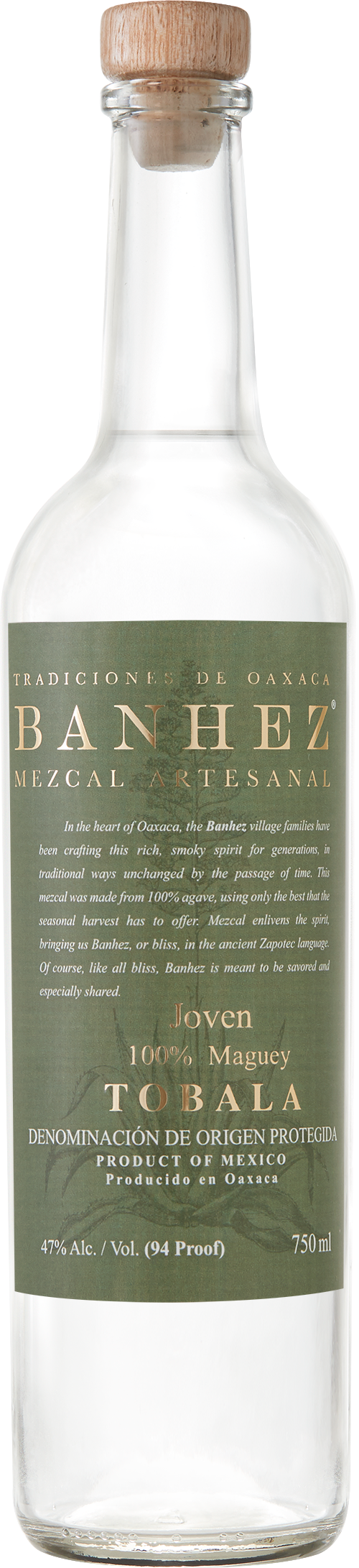 BANHEZ MEZCAL JOVEN TOBALA