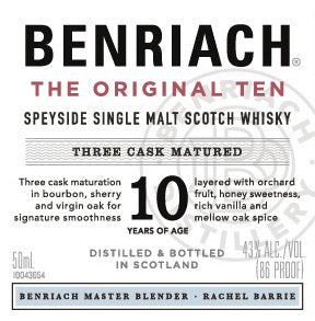 BENRIACH THE ORIGINAL TEN 50ML SLEEVE (12 BOTTLES)