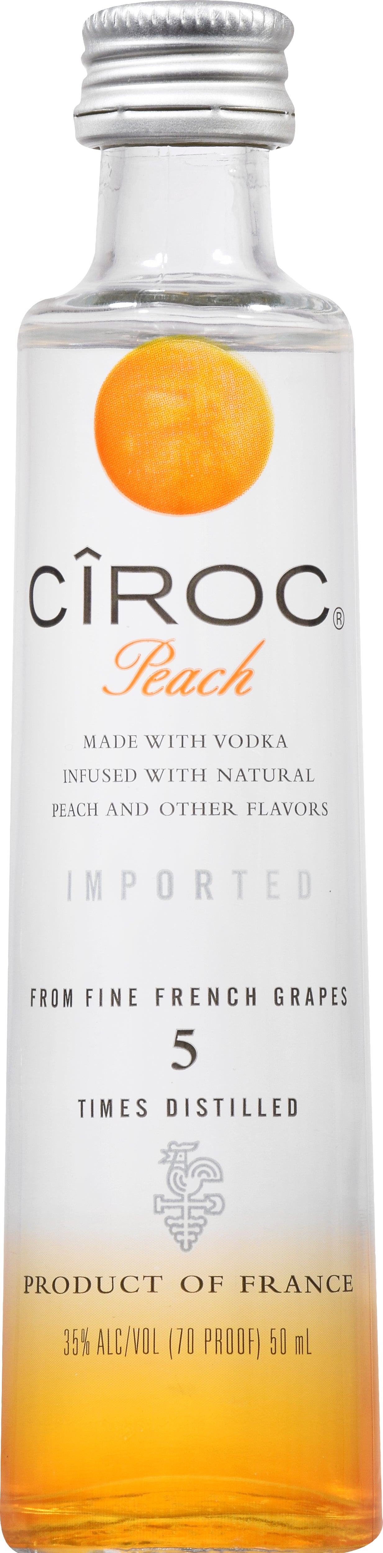 CIROC PEACH 50ML SLEEVE (12 BOTTLES)