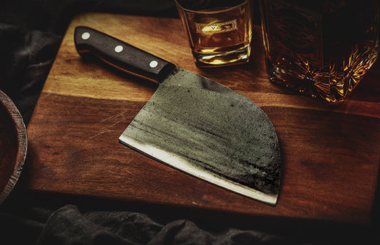 Moe Cason Signature 9 Meat Cleaver – Ebony or Italian Olive Wood Handle