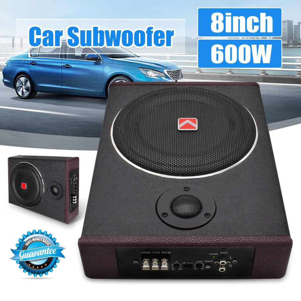 slim subwoofer and amp