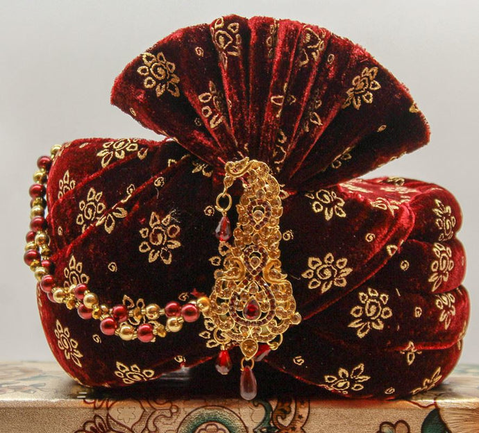 Men Hat Groom Turban Indian Wedding Pagri Handmade Traditional Safa
