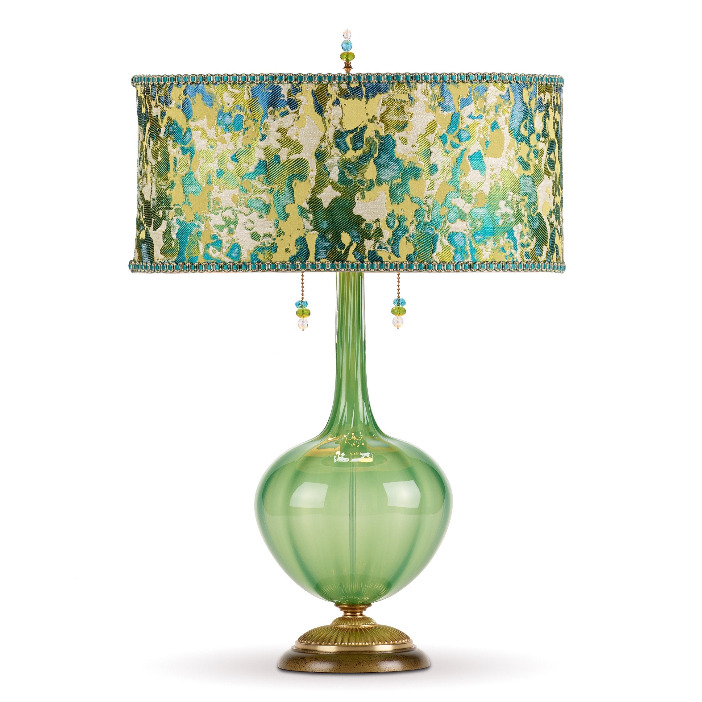 green table lamp shades