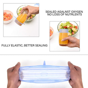 (6 pcs/set) Silicone Stretch Lidsï¼over $30 free shippingï¼