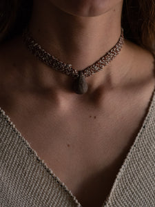 Large Single Drop Necklace - Rust