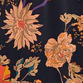 Navy Orange Floral