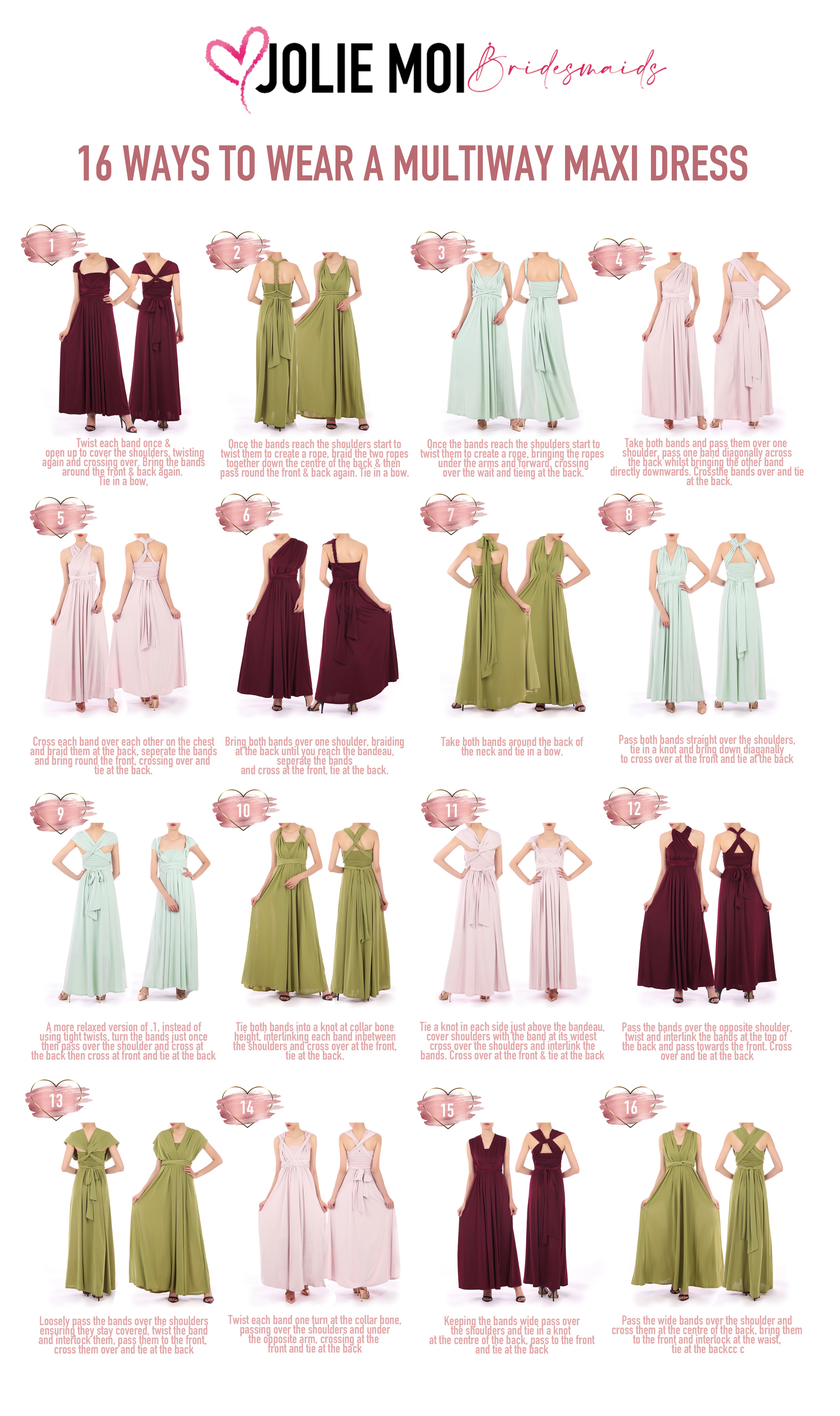 different ways to wear a multiway dress