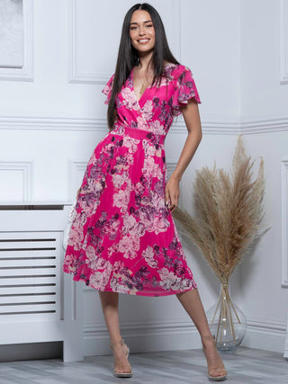 Mesh Retail Moi Jolie Peach – Midi Dress, Stacy