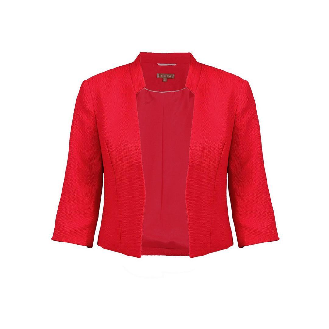 Cropped Open Jacket, Red