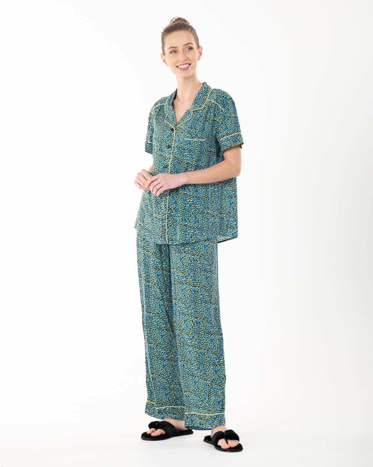 Sample Sale - Pyjama Set, Blue Leopard