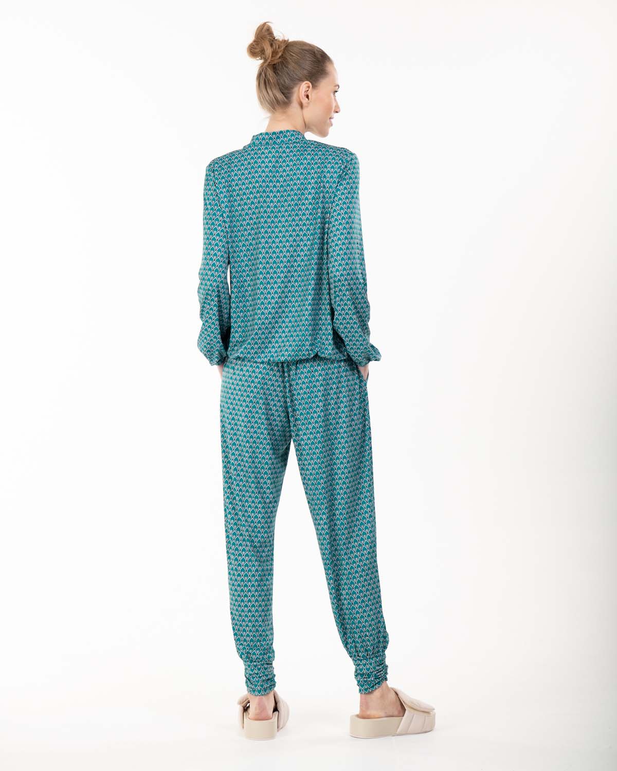 Sample Sale - Pyjama Set, Teal Abstract