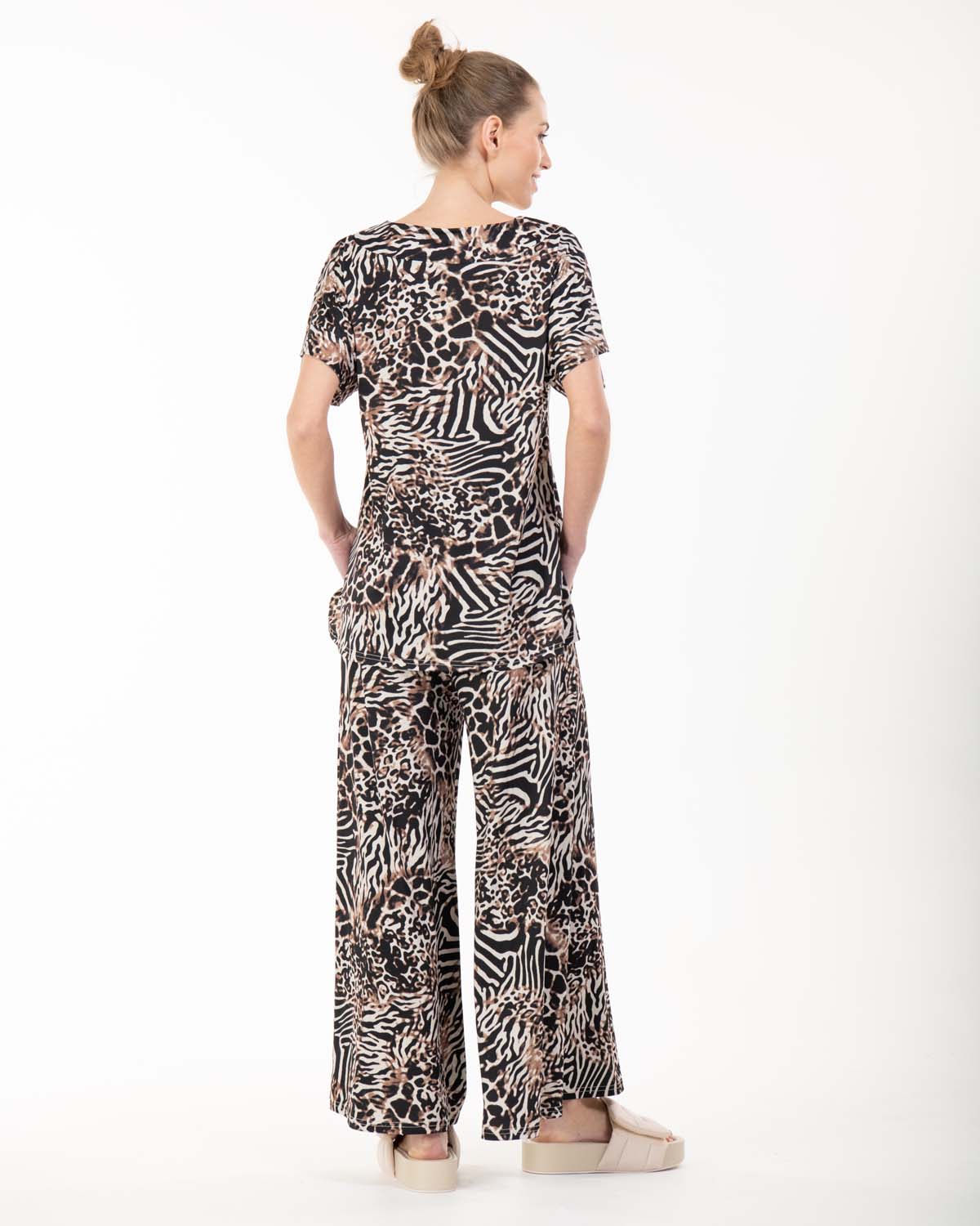 Sample Sale - Pyjama Set, Brown Animal Print